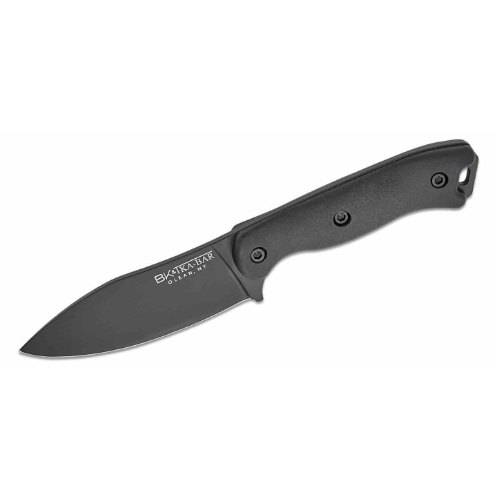 Couteau KA-BAR Becker Nessmuk Lame Acier Carbone 1095 Black Manche Ultramid Etui Polymère Made USA BKR19BK - Livraison Gratuite