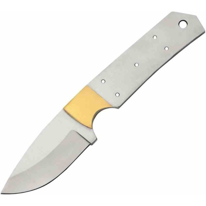 Lot de 2 Lame A Customiser Rite Edge Lame Acier Inox Garde Laiton Etui Cuir BL7736 - Livraison Gratuite