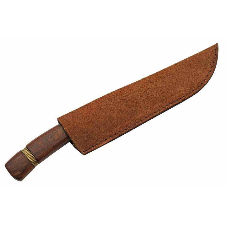 Couteau De SUrvie Rite Edge Hunter Lame Acier Carbone Manche Bois Etui Cuir PA203434 - Livraison Gratuite