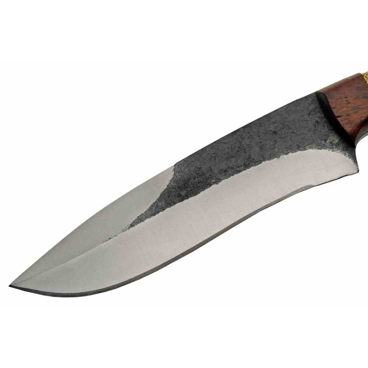 Couteau De SUrvie Rite Edge Hunter Lame Acier Carbone Manche Bois Etui Cuir PA203434 - Livraison Gratuite