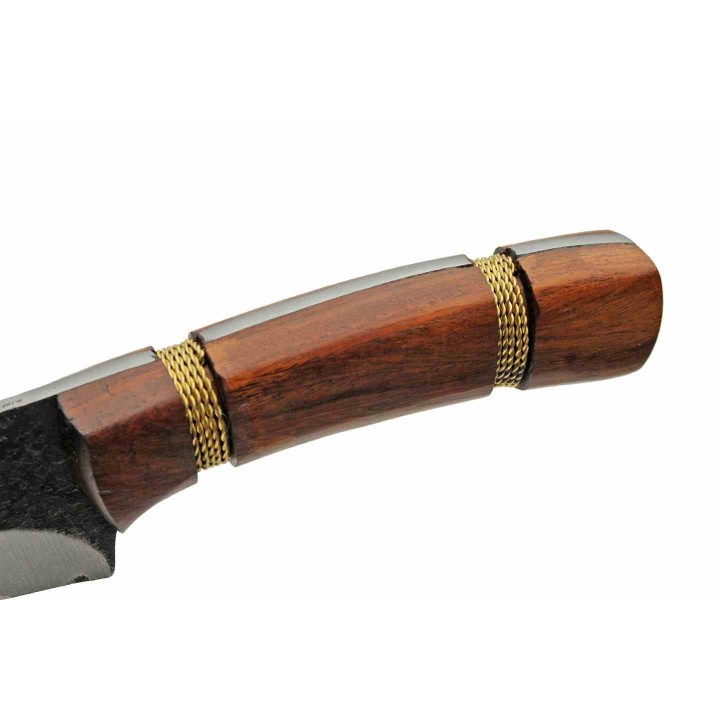 Couteau De SUrvie Rite Edge Hunter Lame Acier Carbone Manche Bois Etui Cuir PA203434 - Livraison Gratuite