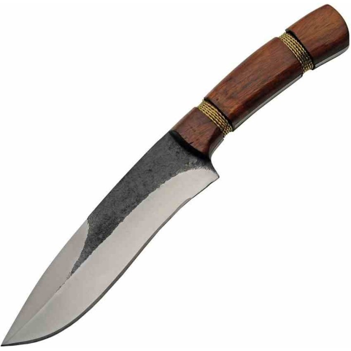 Couteau De SUrvie Rite Edge Hunter Lame Acier Carbone Manche Bois Etui Cuir PA203434 - Livraison Gratuite