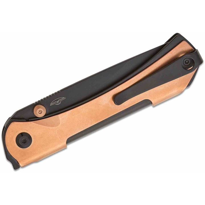 Couteau Real Steel Sylph Copper Manche Cuivre Lame Acier Nitro-V Black PVD Liner Lock Clip RS7141GB - Livraison Gratuite