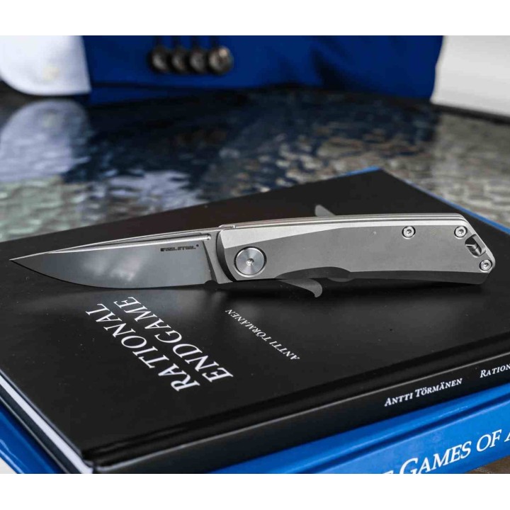 Couteau Real Steel Luna Titane Lame Acier N690 SW Slipjoint Clip RS7001 - Livraison Gratuite