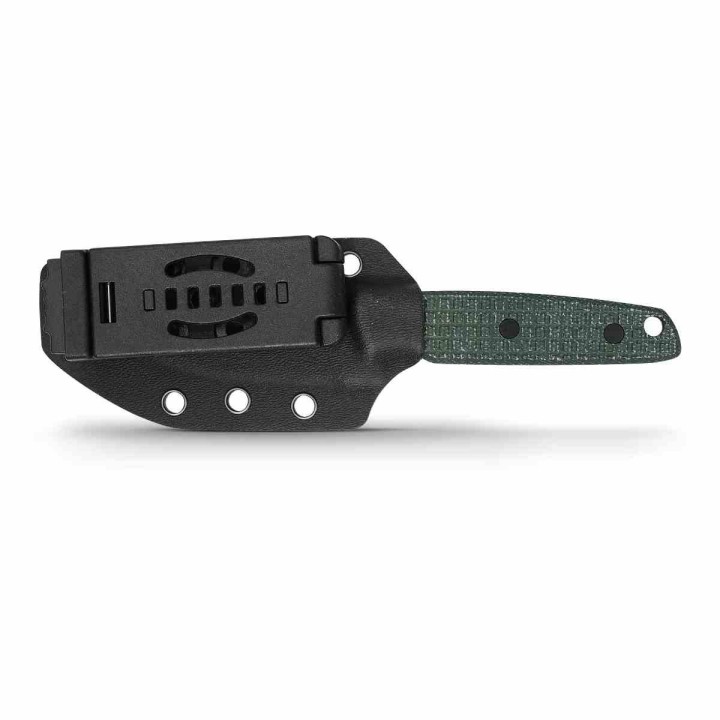 Couteau Vosteed Mink Green Manche Micarta Lame Acier Nitro-V BLK Etui Kydex VOSD0102 - Livraison Gratuite