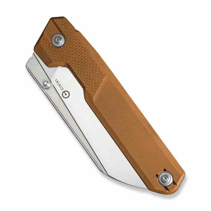  Couteau CIVIVI Hid Brown Manche G10 Lame Tanto Reverse Acier 14C28N Satin IKBS Liner Lock Clip CIVC230083 - Livraison Gratuite