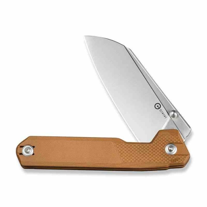  Couteau CIVIVI Hid Brown Manche G10 Lame Tanto Reverse Acier 14C28N Satin IKBS Liner Lock Clip CIVC230083 - Livraison Gratuite