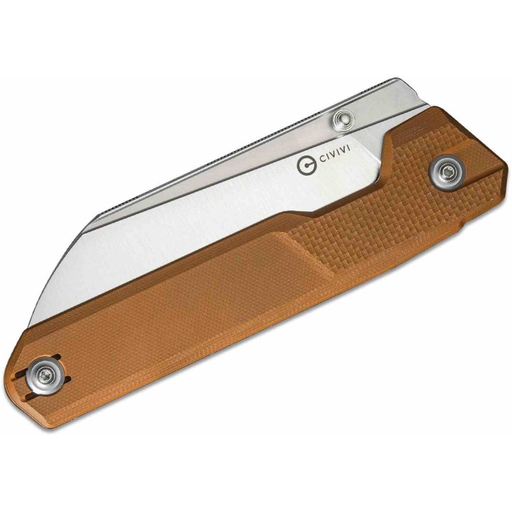  Couteau CIVIVI Hid Brown Manche G10 Lame Tanto Reverse Acier 14C28N Satin IKBS Liner Lock Clip CIVC230083 - Livraison Gratuite