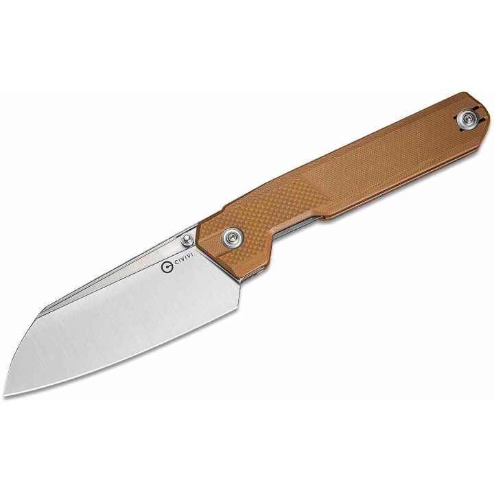  Couteau CIVIVI Hid Brown Manche G10 Lame Tanto Reverse Acier 14C28N Satin IKBS Liner Lock Clip CIVC230083 - Livraison Gratuite
