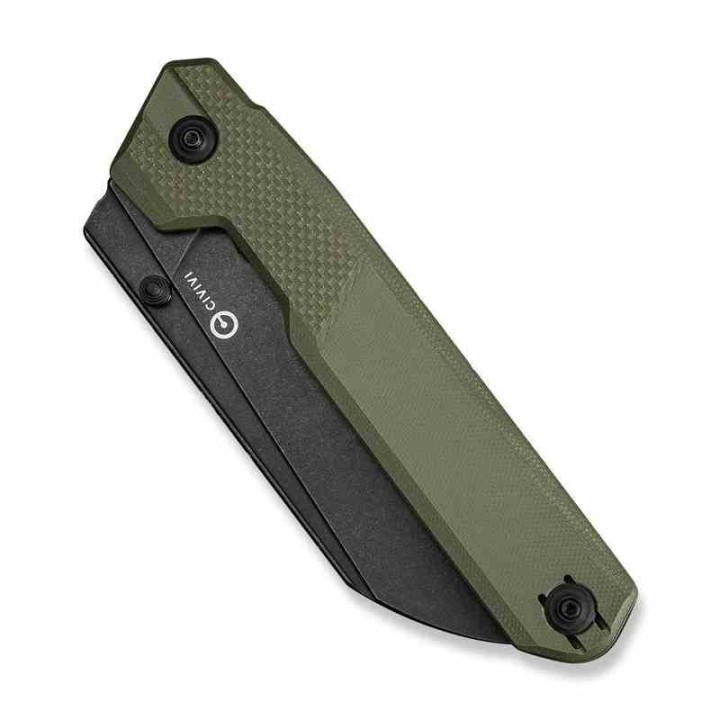 Couteau CIVIVI Hid Green Manche G10 Lame Tanto Reverse Acier 14C28N Blk IKBS Liner Lock Clip CIVC230082 - Livraison Gratuite