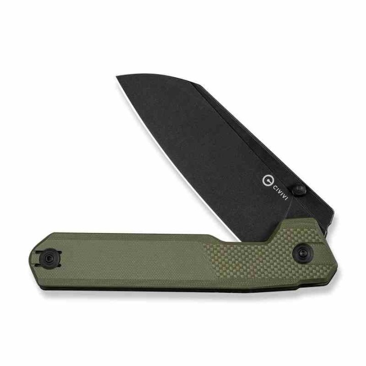 Couteau CIVIVI Hid Green Manche G10 Lame Tanto Reverse Acier 14C28N Blk IKBS Liner Lock Clip CIVC230082 - Livraison Gratuite