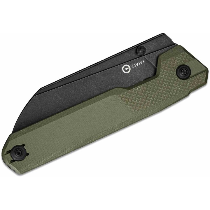 Couteau CIVIVI Hid Green Manche G10 Lame Tanto Reverse Acier 14C28N Blk IKBS Liner Lock Clip CIVC230082 - Livraison Gratuite