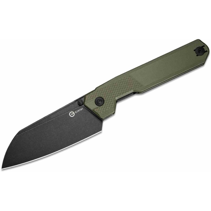 Couteau CIVIVI Hid Green Manche G10 Lame Tanto Reverse Acier 14C28N Blk IKBS Liner Lock Clip CIVC230082 - Livraison Gratuite
