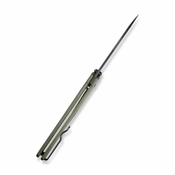Couteau CIVIVI Hid Green Manche G10 Lame Tanto Reverse Acier 14C28N Blk IKBS Liner Lock Clip CIVC230082 - Livraison Gratuite
