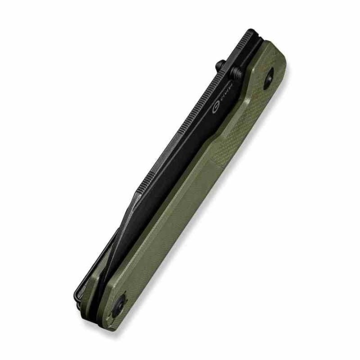 Couteau CIVIVI Hid Green Manche G10 Lame Tanto Reverse Acier 14C28N Blk IKBS Liner Lock Clip CIVC230082 - Livraison Gratuite