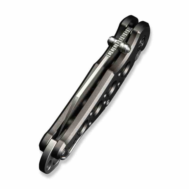 Couteau CIVIVI Pragma Gray Manche Alu Lame Acier Nitro-V Satin Button Lock Ouvre Bouteilles CIVC23062B2 - Livraison Gratuite