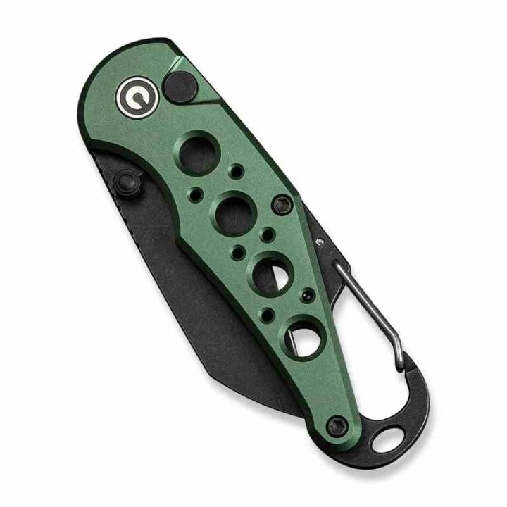 Couteau CIVIVI Pragma Green Manche Alu Lame Acier Nitro-V Blk Button Lock Ouvre Bouteilles CIVC23062B3 - Livraison Gratuite