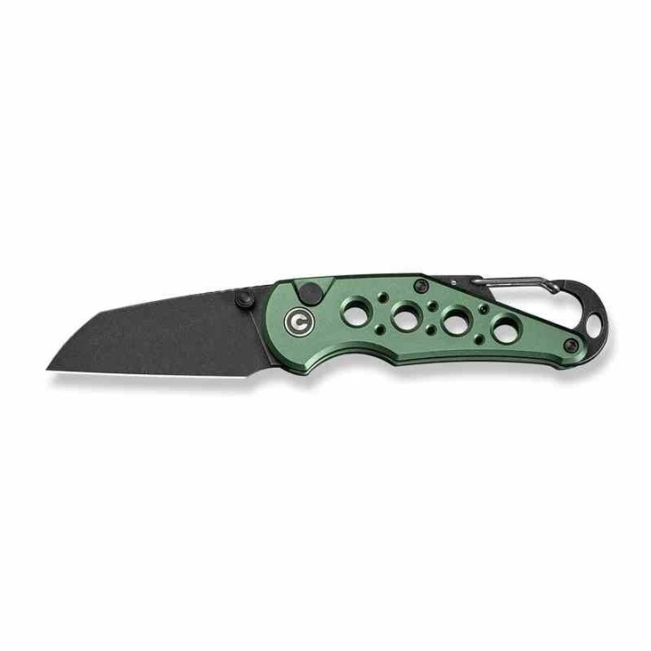 Couteau CIVIVI Pragma Green Manche Alu Lame Acier Nitro-V Blk Button Lock Ouvre Bouteilles CIVC23062B3 - Livraison Gratuite