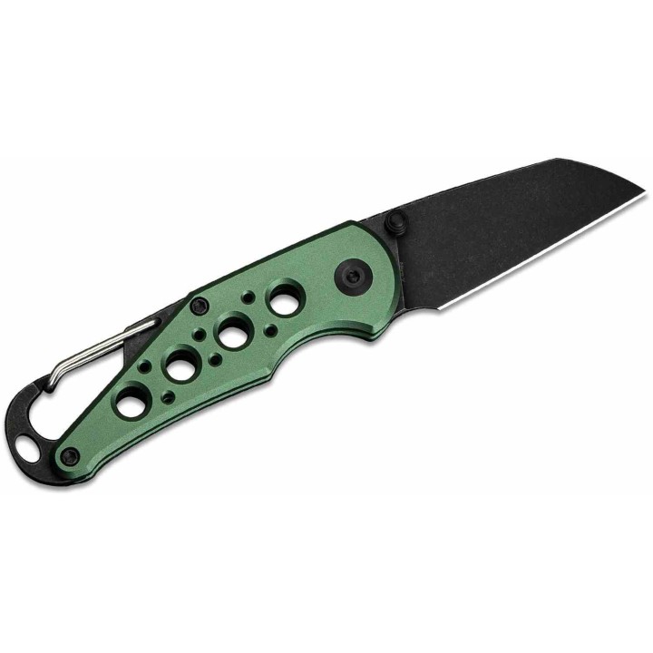 Couteau CIVIVI Pragma Green Manche Alu Lame Acier Nitro-V Blk Button Lock Ouvre Bouteilles CIVC23062B3 - Livraison Gratuite