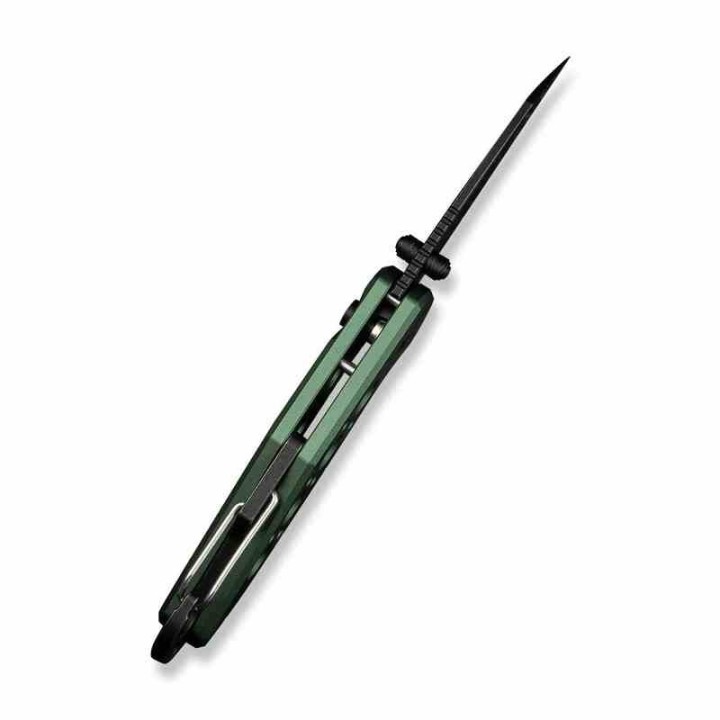 Couteau CIVIVI Pragma Green Manche Alu Lame Acier Nitro-V Blk Button Lock Ouvre Bouteilles CIVC23062B3 - Livraison Gratuite