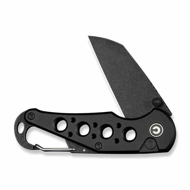 Couteau CIVIVI Pragma Black Manche Alu Lame Acier Nitro-V Blk Button Lock Ouvre Bouteilles CIVC23062B1 - Livraison Gratuite
