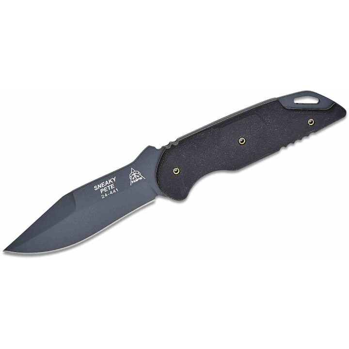 Couteau TOPS Sneaky Pete Acid Rain Lame Acier 1095 Manche Micarta Etui Kydex Sheath USA TPSP03 - Livraison Gratuite