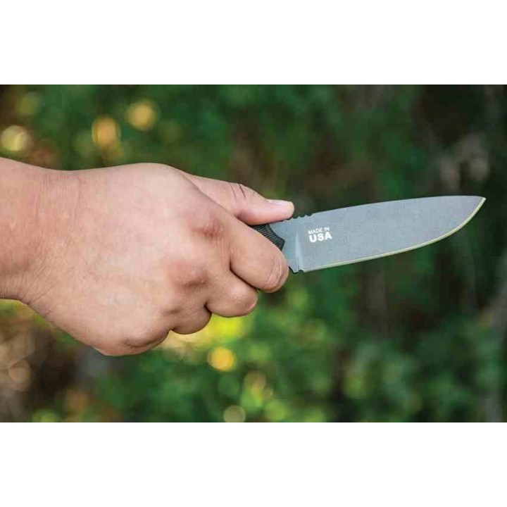 Couteau Tops Baja 4.5 Green Lame Acier Carbone 1095 Manche Micarta Etui Kydex Made USA TPBAJA4502 - Livraison Gratuite