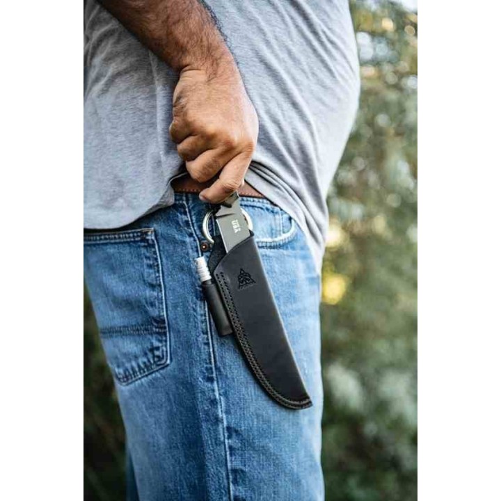 Couteau Tops Baja 4.5 Green Lame Acier Carbone 1095 Manche Micarta Etui Kydex Made USA TPBAJA4502 - Livraison Gratuite