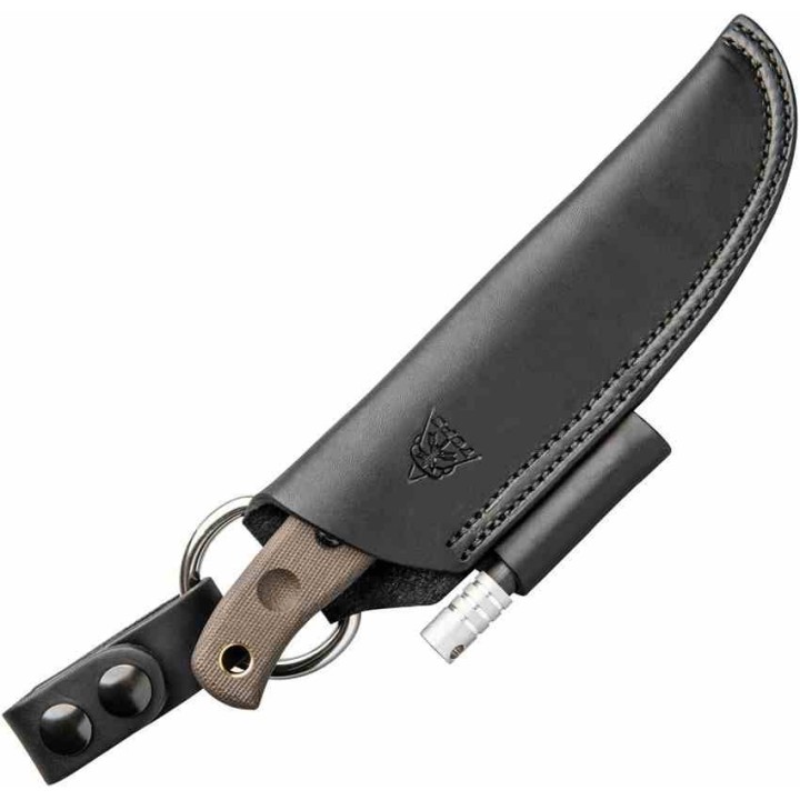 Couteau Tops Baja 4.5 Green Lame Acier Carbone 1095 Manche Micarta Etui Kydex Made USA TPBAJA4502 - Livraison Gratuite