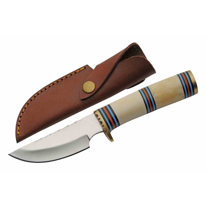 Couteau Rite Edge Sedona Bone Hunter Manche Os Lame Acier Inox Etui CUir PA8039 - Livraison Gratuite