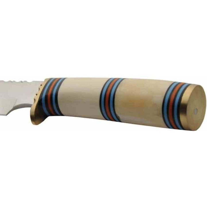 Couteau Rite Edge Sedona Bone Hunter Manche Os Lame Acier Inox Etui CUir PA8039 - Livraison Gratuite