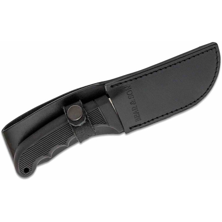 Couteau de Chasse Bear & Son Guthook Hunter Lame Acier 440 Manche ABS Etui Cuir Made In USA BC444 - Livraison Gratuite