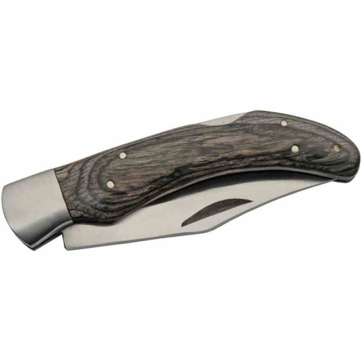 Lot de 3 Couteau Gray Fox Manche Pakkawood Lame Acier Inox Lockback Etui Cuir PA203476 - Livraison Gratuite
