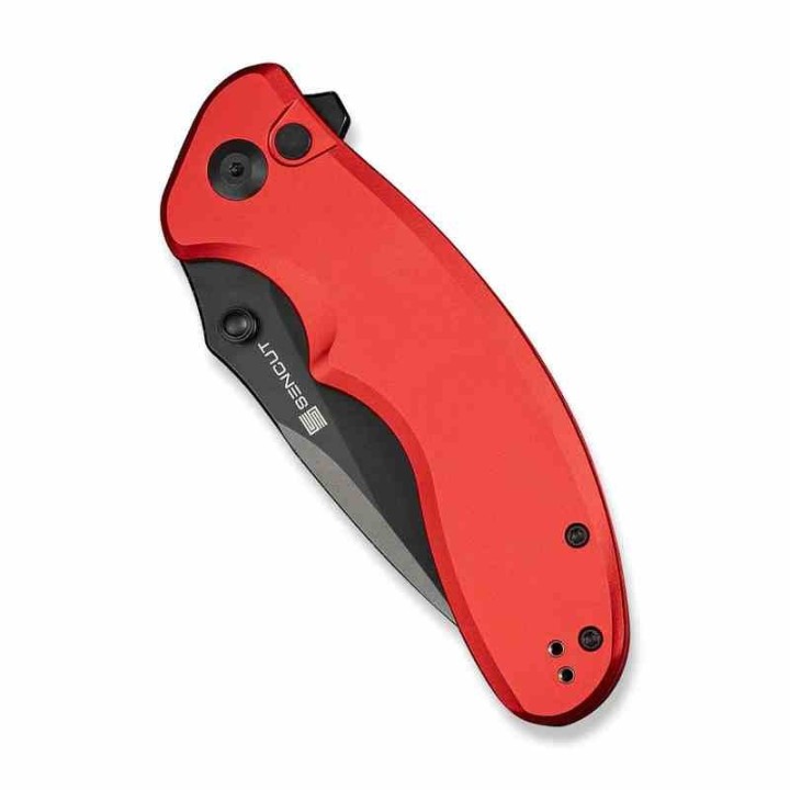 Couteau Sencut Cybrix Red Manche Aluminium 9Cr18MoV Black IKBS Button Lock Clip S23098A3 - Livraison Gratuite
