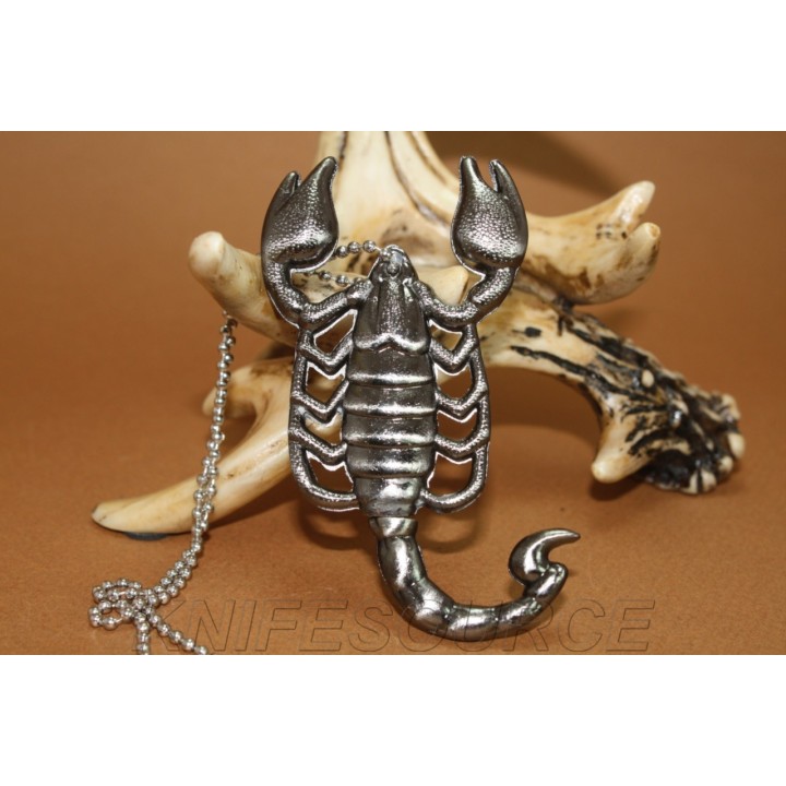 COUTEAU DE COU SCORPION - Scorpion Knives New Cast Metal Neck Knife & Chain M3390