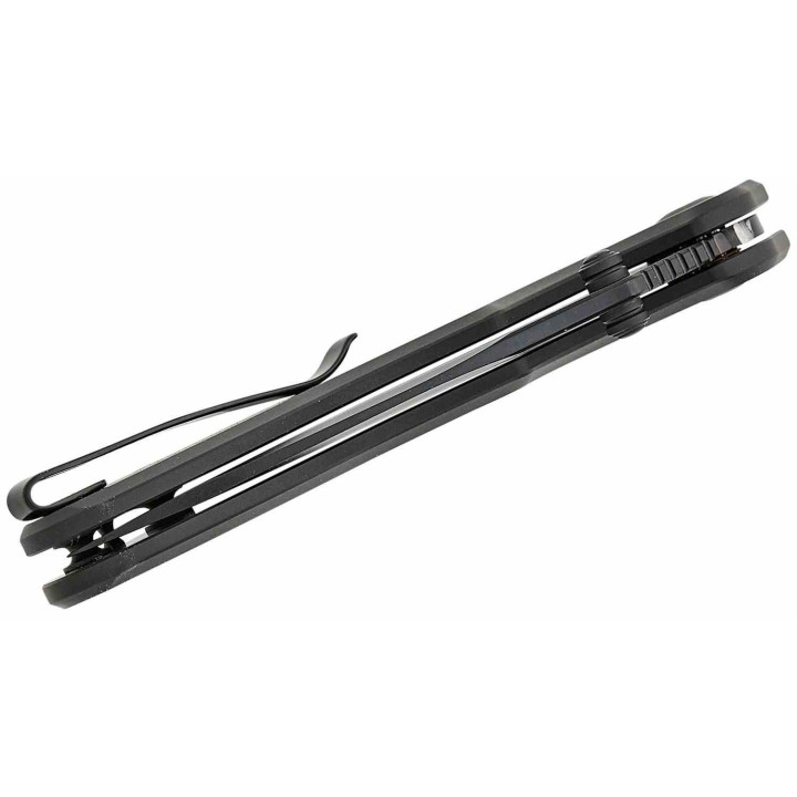 Couteau Sencut Cybrix Black Manche Aluminium 9Cr18MoV Black IKBS Button Lock Clip S23098A1 - Livraison Gratuite