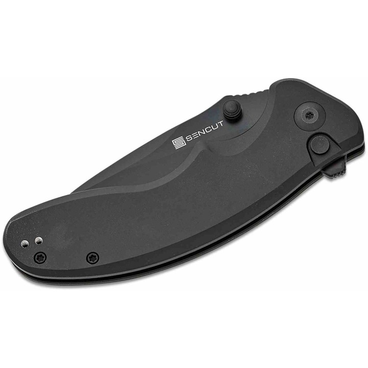 Couteau Sencut Cybrix Black Manche Aluminium 9Cr18MoV Black IKBS Button Lock Clip S23098A1 - Livraison Gratuite