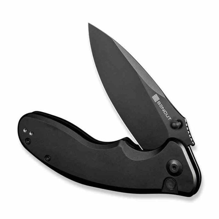 Couteau Sencut Cybrix Black Manche Aluminium 9Cr18MoV Black IKBS Button Lock Clip S23098A1 - Livraison Gratuite