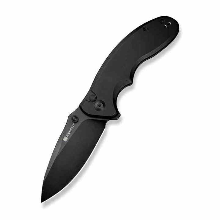 Couteau Sencut Cybrix Black Manche Aluminium 9Cr18MoV Black IKBS Button Lock Clip S23098A1 - Livraison Gratuite