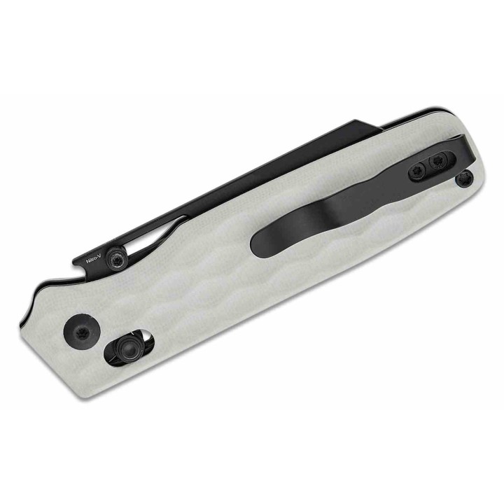 Couteau Kizer Task White Manche G10 Lame Acier 154CM Black Clutch Lock Clip KIV3641A1 - Livraison Gratuite