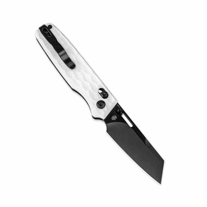 Couteau Kizer Task White Manche G10 Lame Acier 154CM Black Clutch Lock Clip KIV3641A1 - Livraison Gratuite