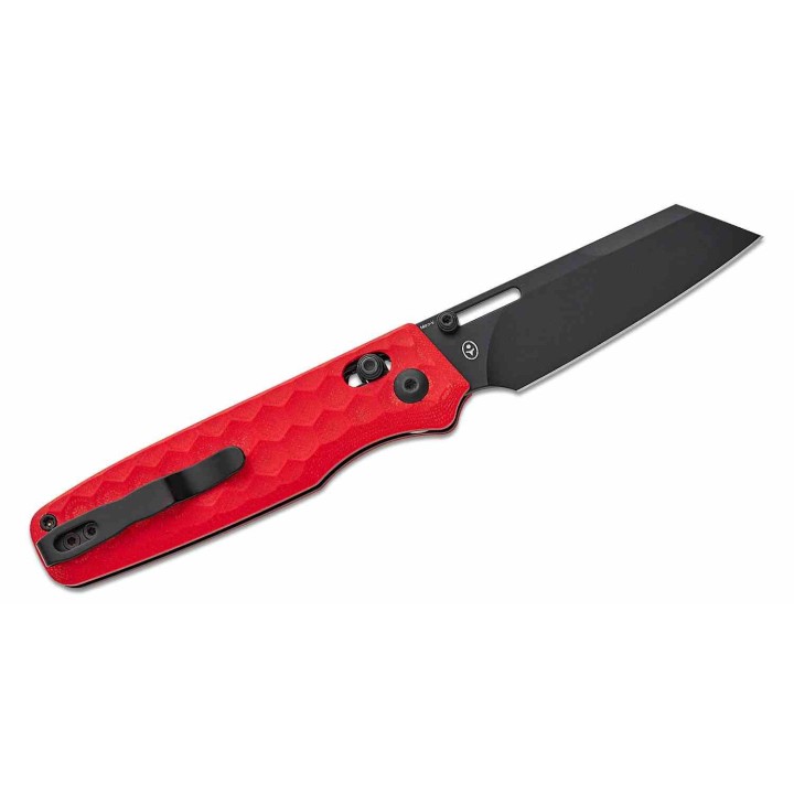 Couteau Kizer Task Red Manche G10 Lame Acier 154CM Black Clutch Lock Clip KIV3641A2 - Livraison Gratuite