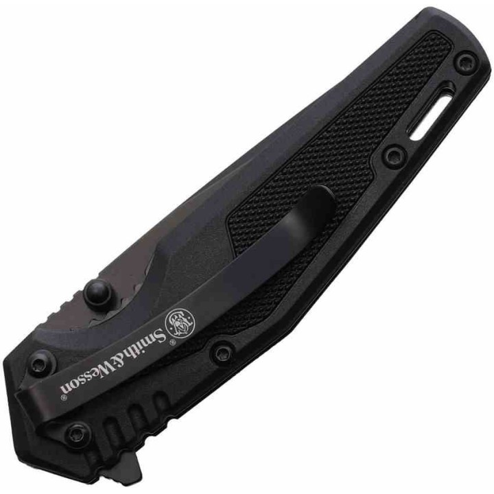 Couteau Smith&Wesson SWAT A/O Lame Acier Carbone Manche Polymère IKBS Clip Linerlock SW1205909 - Livraison Gratuite