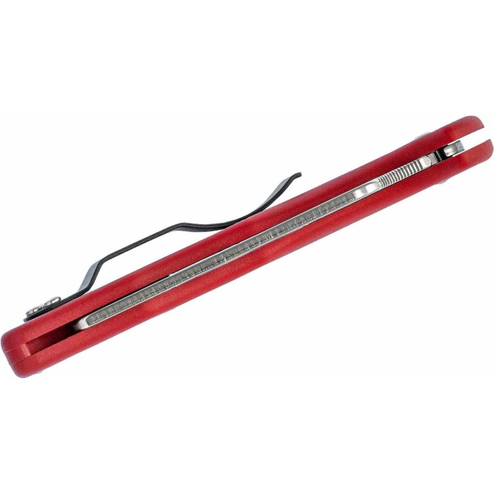 Couteau Spyderco Delica 4 Trainer Lame AUS-6 Manche Red FRN Lockback Japan Clip SC11TR - Livraison Gratuite