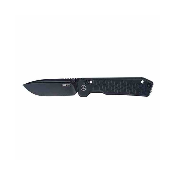 Couteau SRM Rubik Black Lame 14C28N Black Manche Aluminum Ambi Clip Ambi Lock SRM7228BAB - Livraison Gratuite