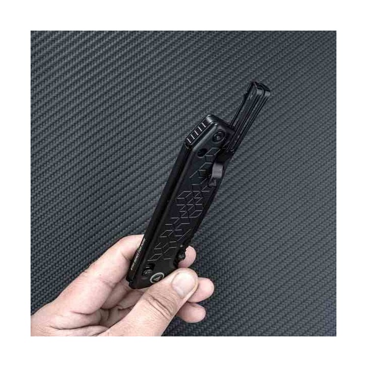 Couteau SRM Rubik Black Lame 14C28N Black Manche Aluminum Ambi Clip Ambi Lock SRM7228BAB - Livraison Gratuite