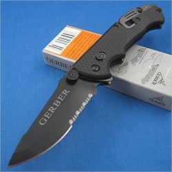 Couteau Gerber Hinderer CLS (Combat Life Saver) Acier 440 Glass Breaker G1870 - Livraison Gratuite