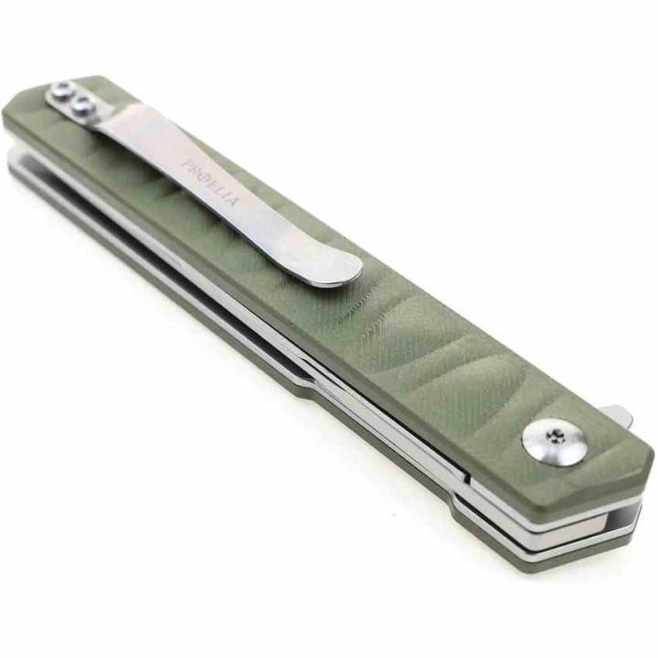 Couteau S-Tec PROELIA OD Green Manche G10 Lame Tanto Acier 7CR17MOV Linerlock Clip IKBS STT302GN - Livraison Gratuite