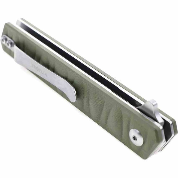 Couteau S-Tec PROELIA OD Green Manche G10 Lame Tanto Acier 7CR17MOV Linerlock Clip IKBS STT302GN - Livraison Gratuite