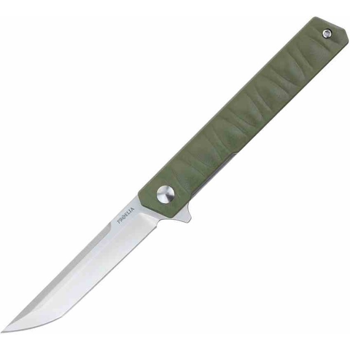 Couteau S-Tec PROELIA OD Green Manche G10 Lame Tanto Acier 7CR17MOV Linerlock Clip IKBS STT302GN - Livraison Gratuite